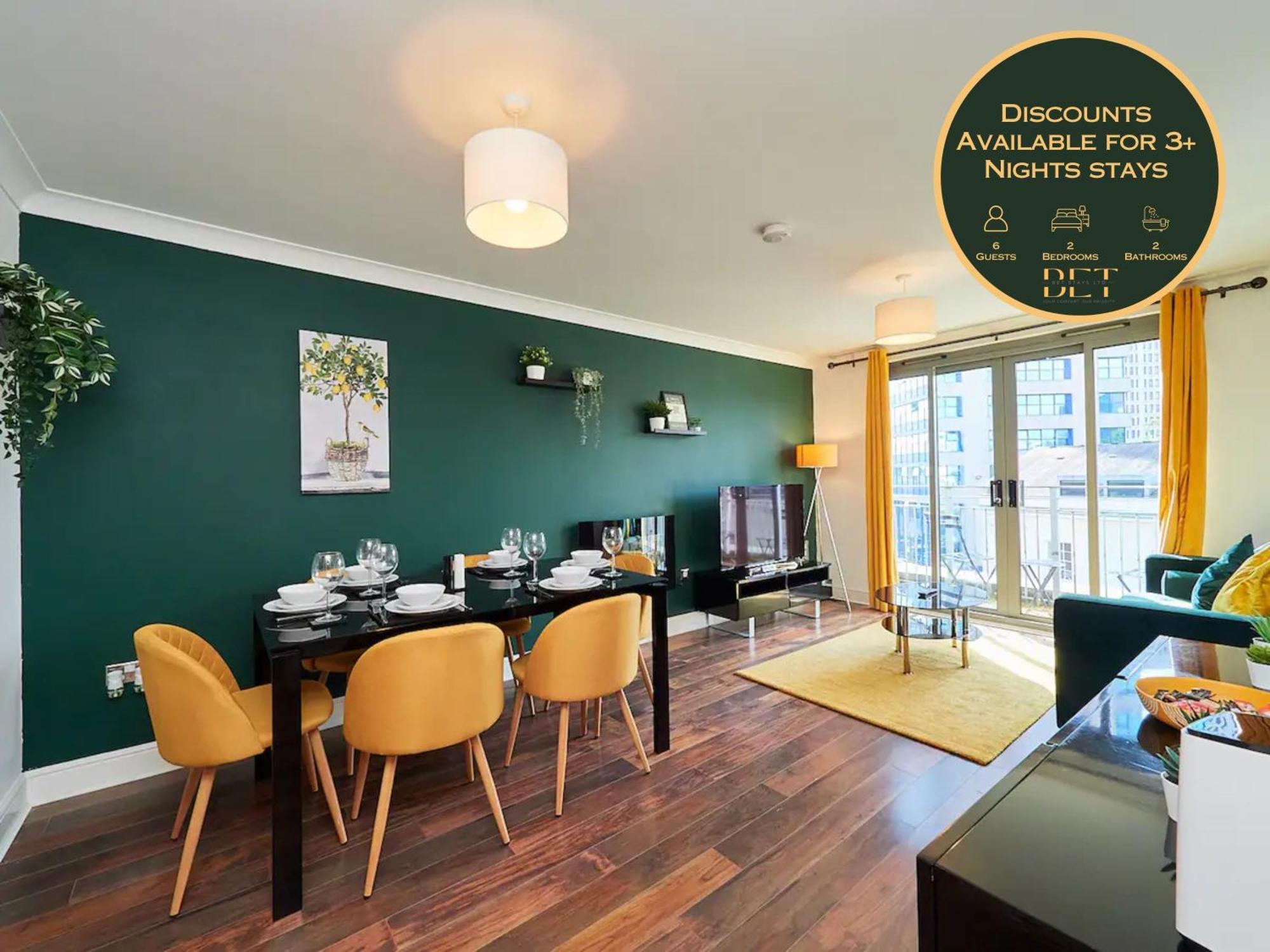 Emerald Suite - Two Story Duplex Apartment - Balcony - Contractors - Family - City Centre - Broadway Plaza - Five Ways - Sleeps 6 Birmingam Exterior foto